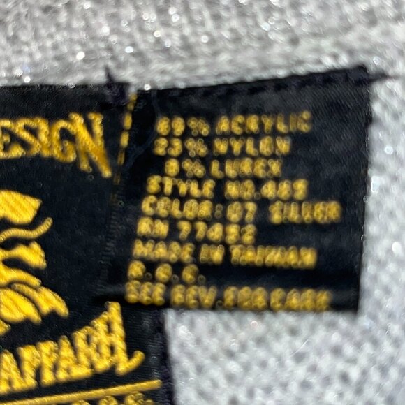 Vintage 80'S METALLIC AWARD DESIGN WESTERN APPAREL SILVER & LAME CACTUS DESIGN L - Picture 11 of 12